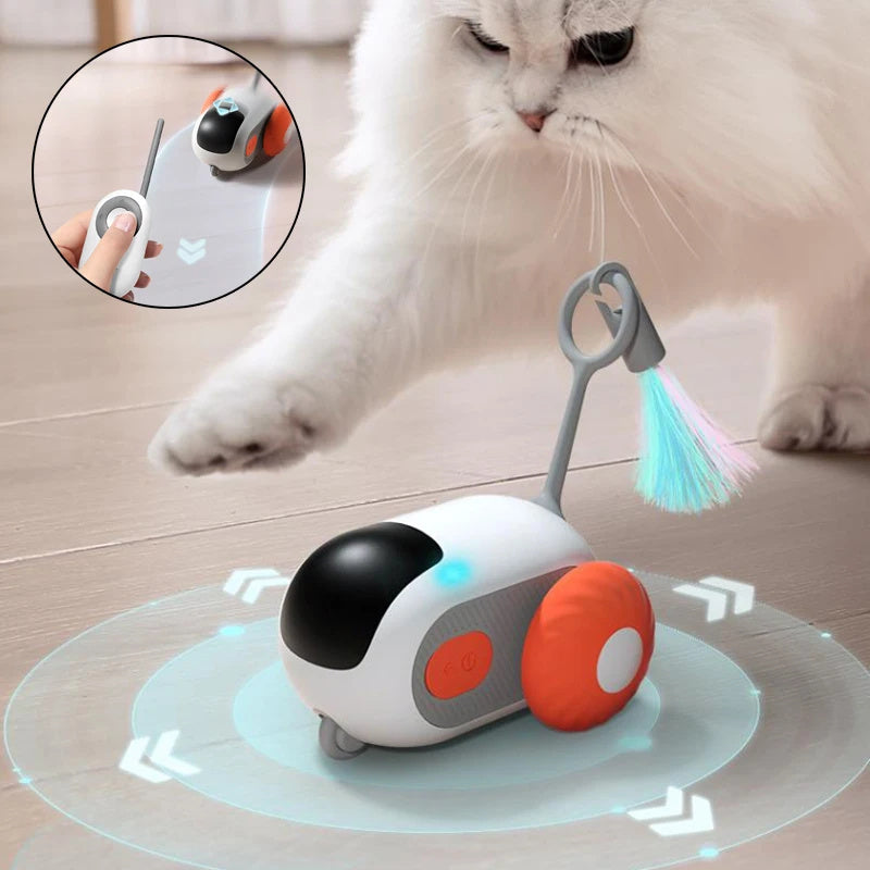 Interactive Remote Control Cat Car – USB Rechargeable Smart Chase Toy for Active Cats