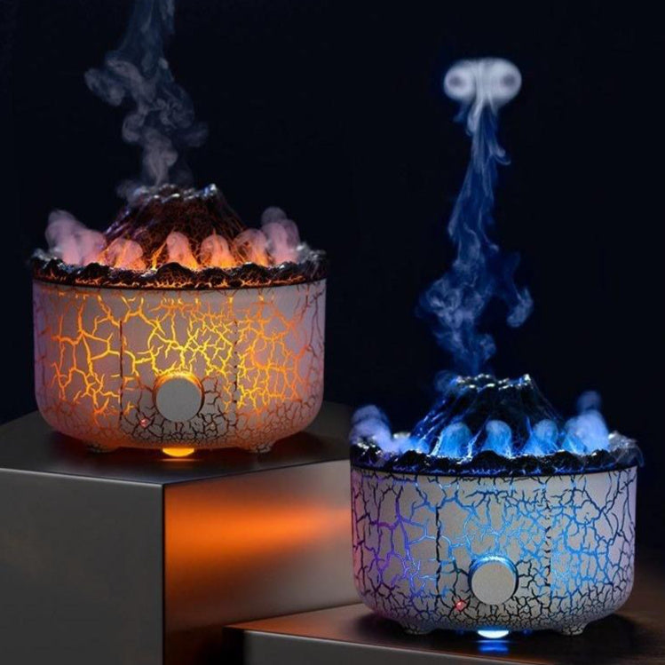 Volcano Air Flame Humidifier & Diffuser – Creative Jellyfish Aromatherapy Mist Machine