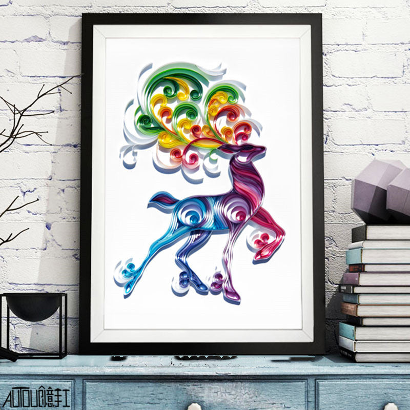 Quilted Paper Art Kit – DIY Illustration & Wall Decor Set