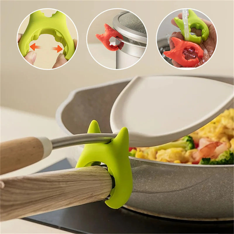 Chef’s Helper: Silicone Spoon Holder & Pot Clip – Spill-Free & Heat-Resistant
