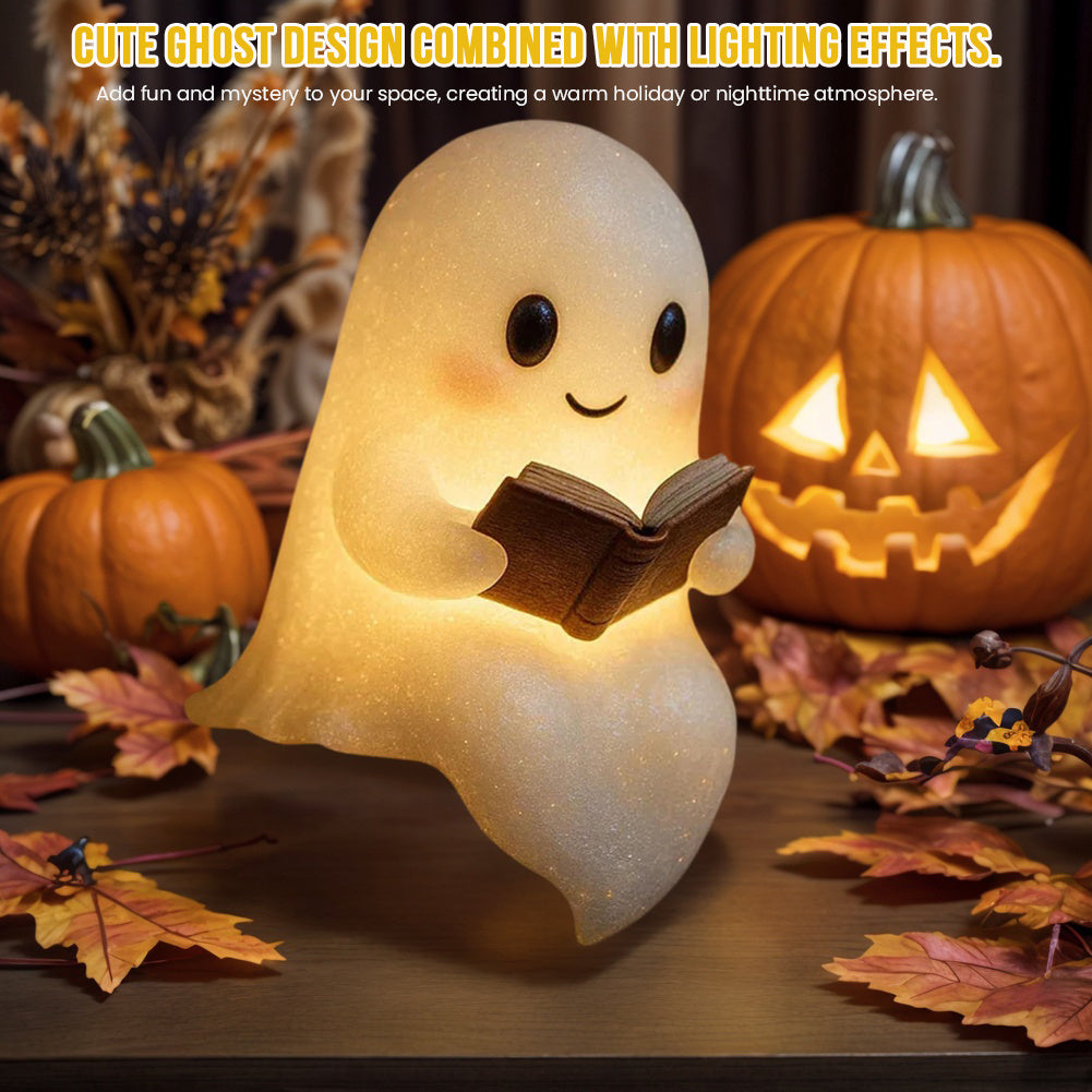 Cute LED Ghost Bedside Sleep Lamp Halloween Decorations