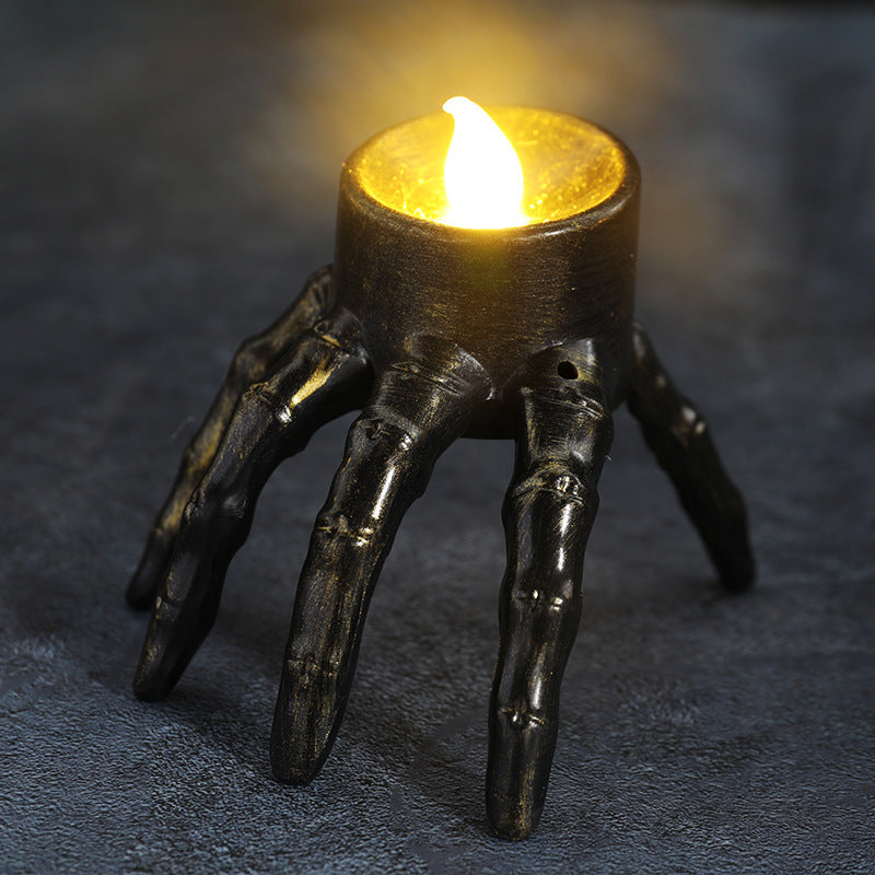 Creepy Skull Foot Lantern – Halloween Candle Holder for Eerie Nighttime Ambiance & Party Decor
