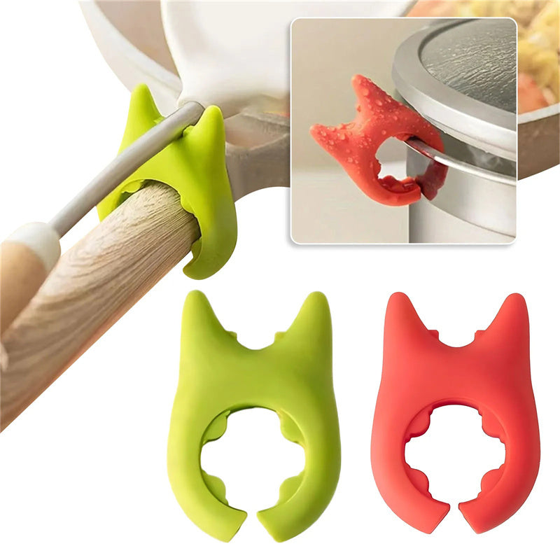 Chef’s Helper: Silicone Spoon Holder & Pot Clip – Spill-Free & Heat-Resistant
