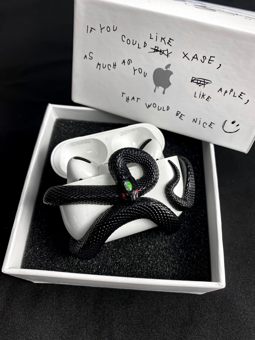 Spooky Snake Silicone Earphone Case – Wireless Headset Protector with Halloween Vibes