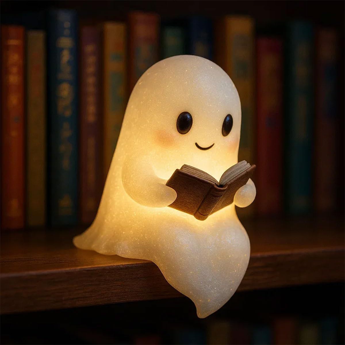 Cute LED Ghost Bedside Sleep Lamp Halloween Decorations