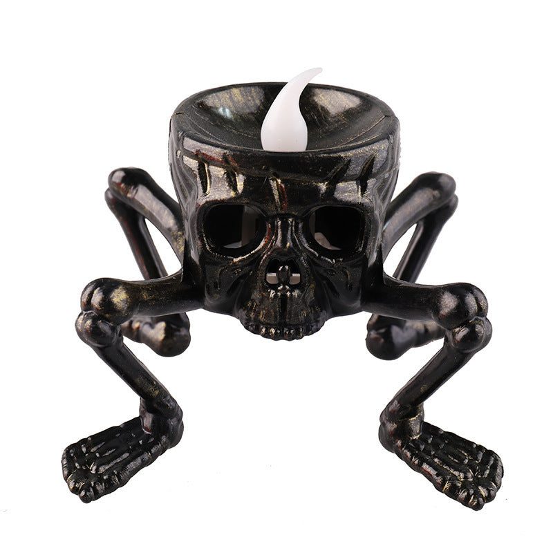 Creepy Skull Foot Lantern – Halloween Candle Holder for Eerie Nighttime Ambiance & Party Decor