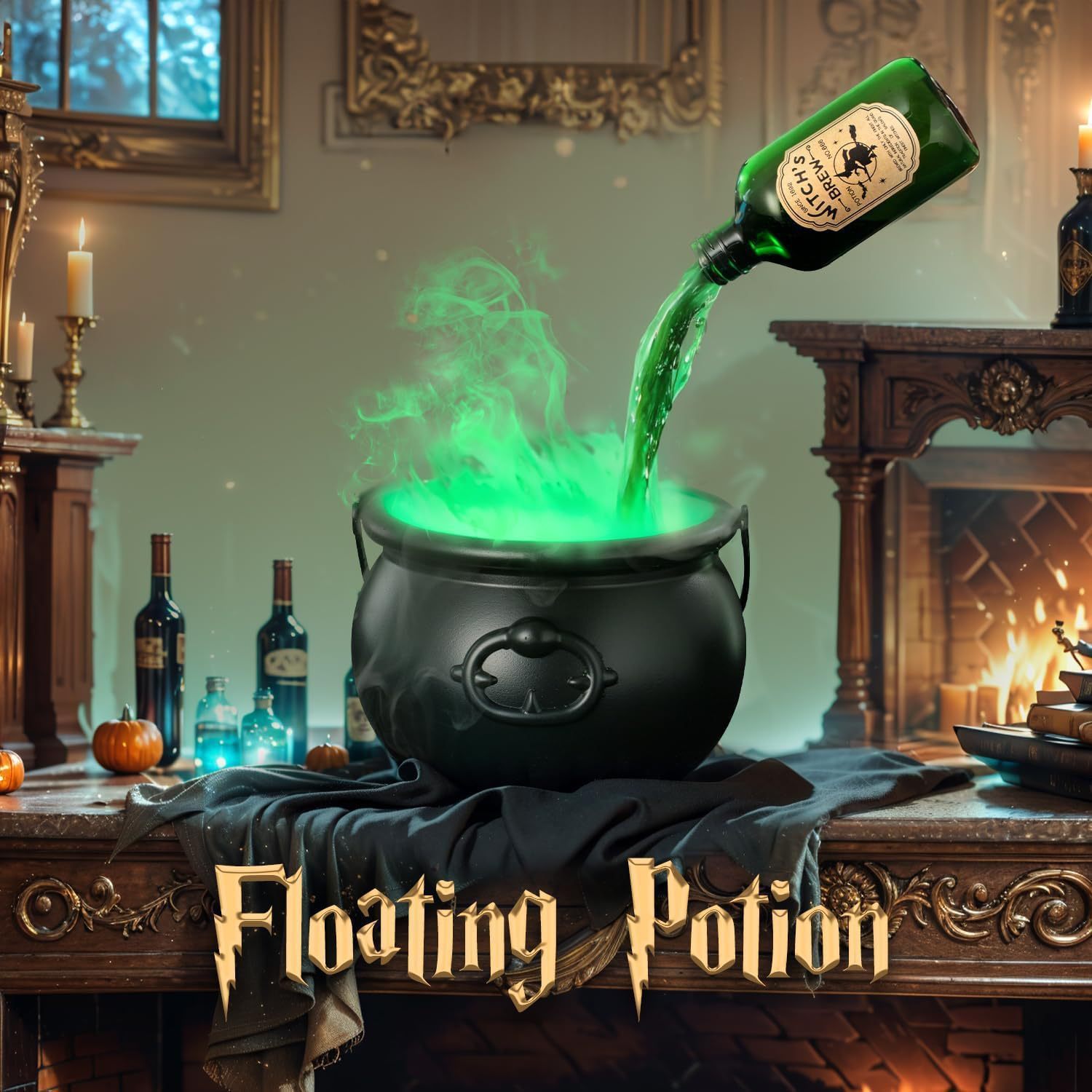 Floating Potion Bottle & Wizard Bowl – Ultimate Halloween Party Prop & Decor!