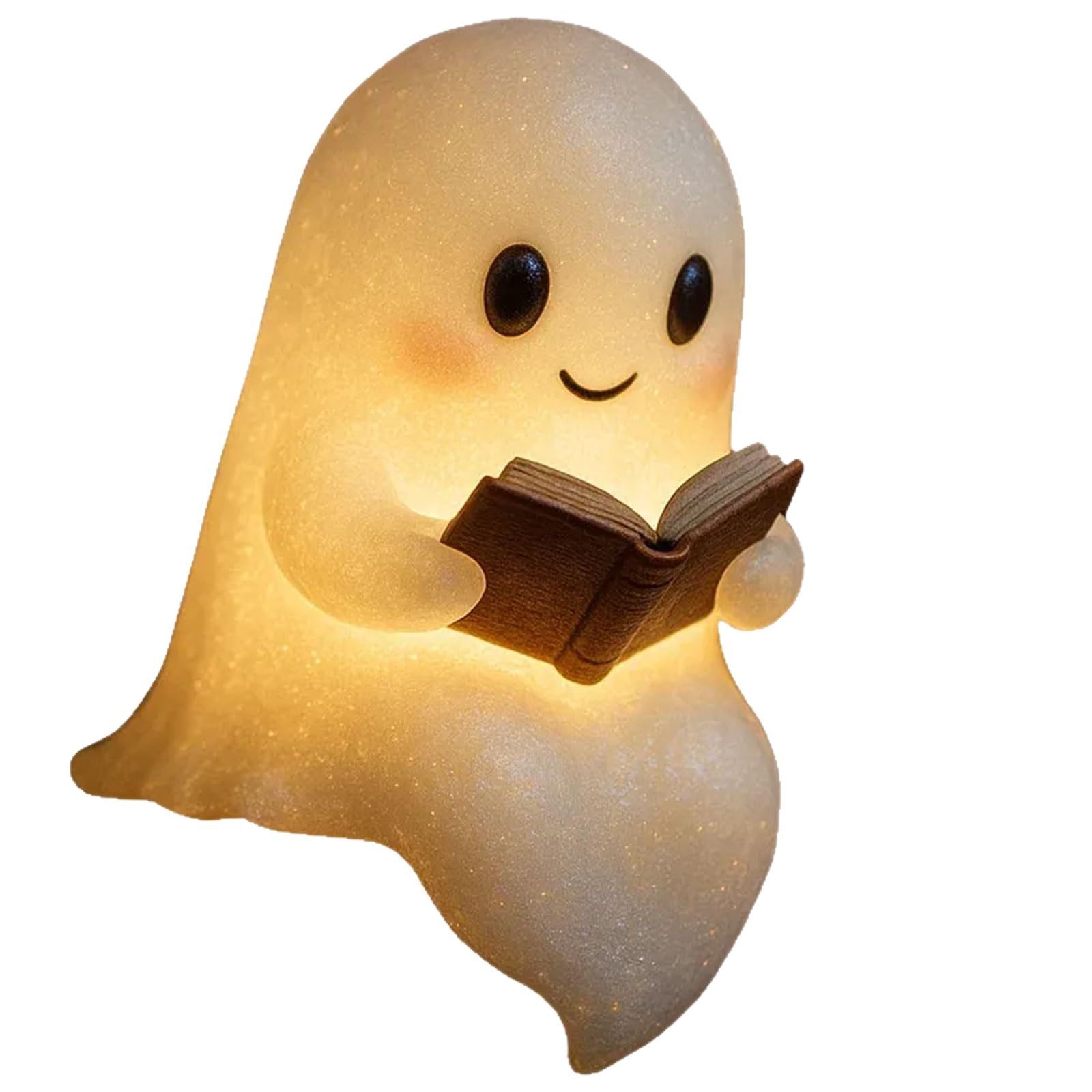 Cute LED Ghost Bedside Sleep Lamp Halloween Decorations
