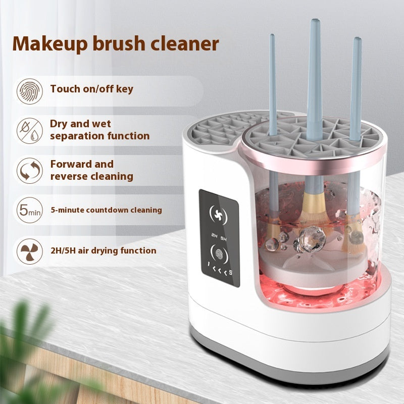 Pro Makeup Brush Cleaner – Electric, Rechargeable & Automatic Cleaning Stand for Brushes