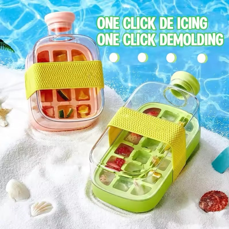 Portable Instant Ice Maker Cup – One-Click Chilled Drink Solution with Straw & Zero-Contact Design