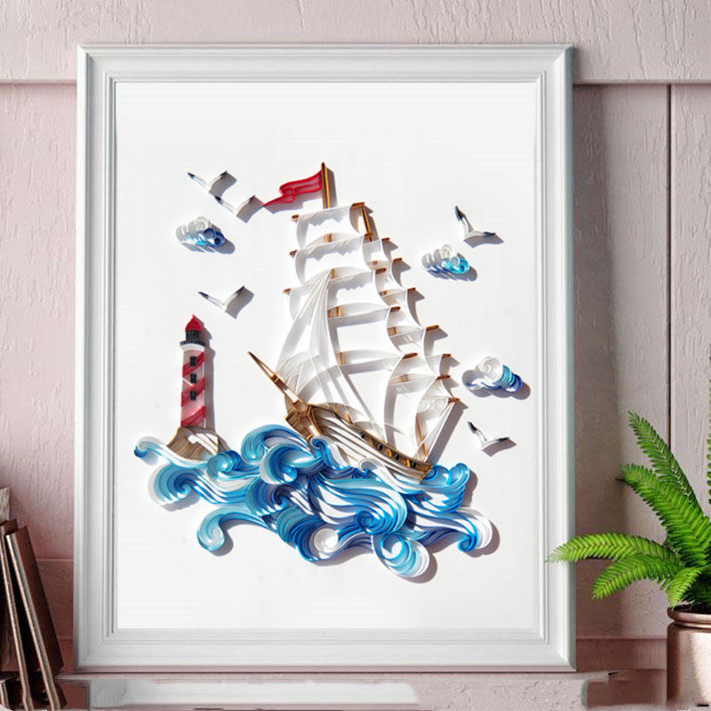 Quilted Paper Art Kit – DIY Illustration & Wall Decor Set