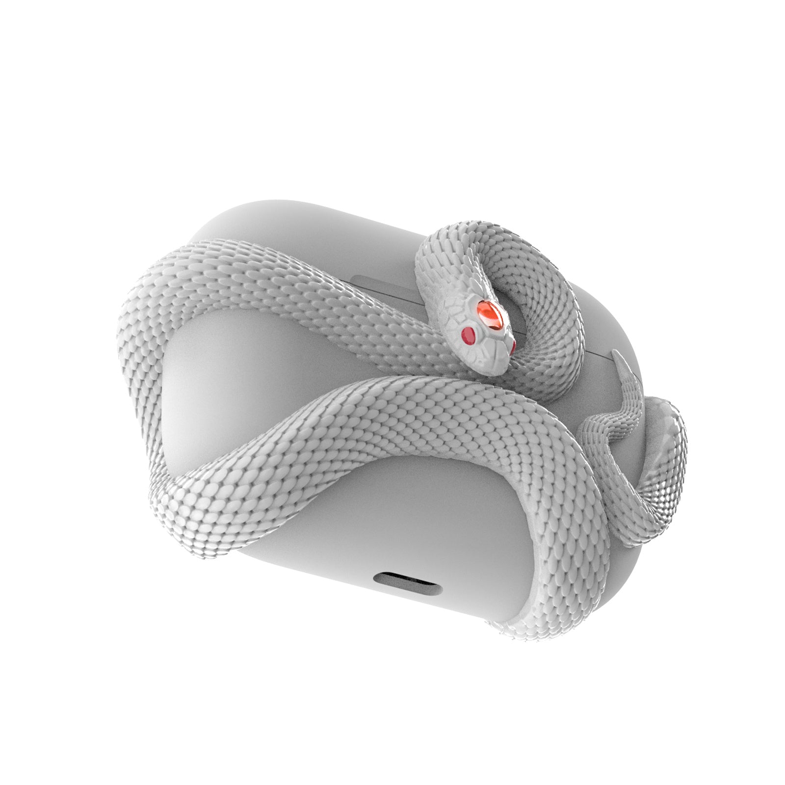 Spooky Snake Silicone Earphone Case – Wireless Headset Protector with Halloween Vibes