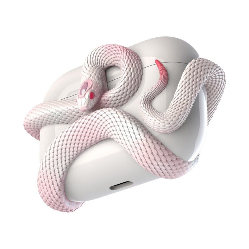 Spooky Snake Silicone Earphone Case – Wireless Headset Protector with Halloween Vibes