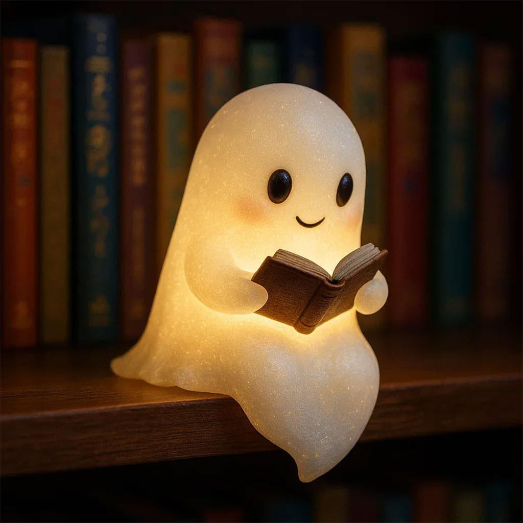 Cute LED Ghost Bedside Sleep Lamp Halloween Decorations